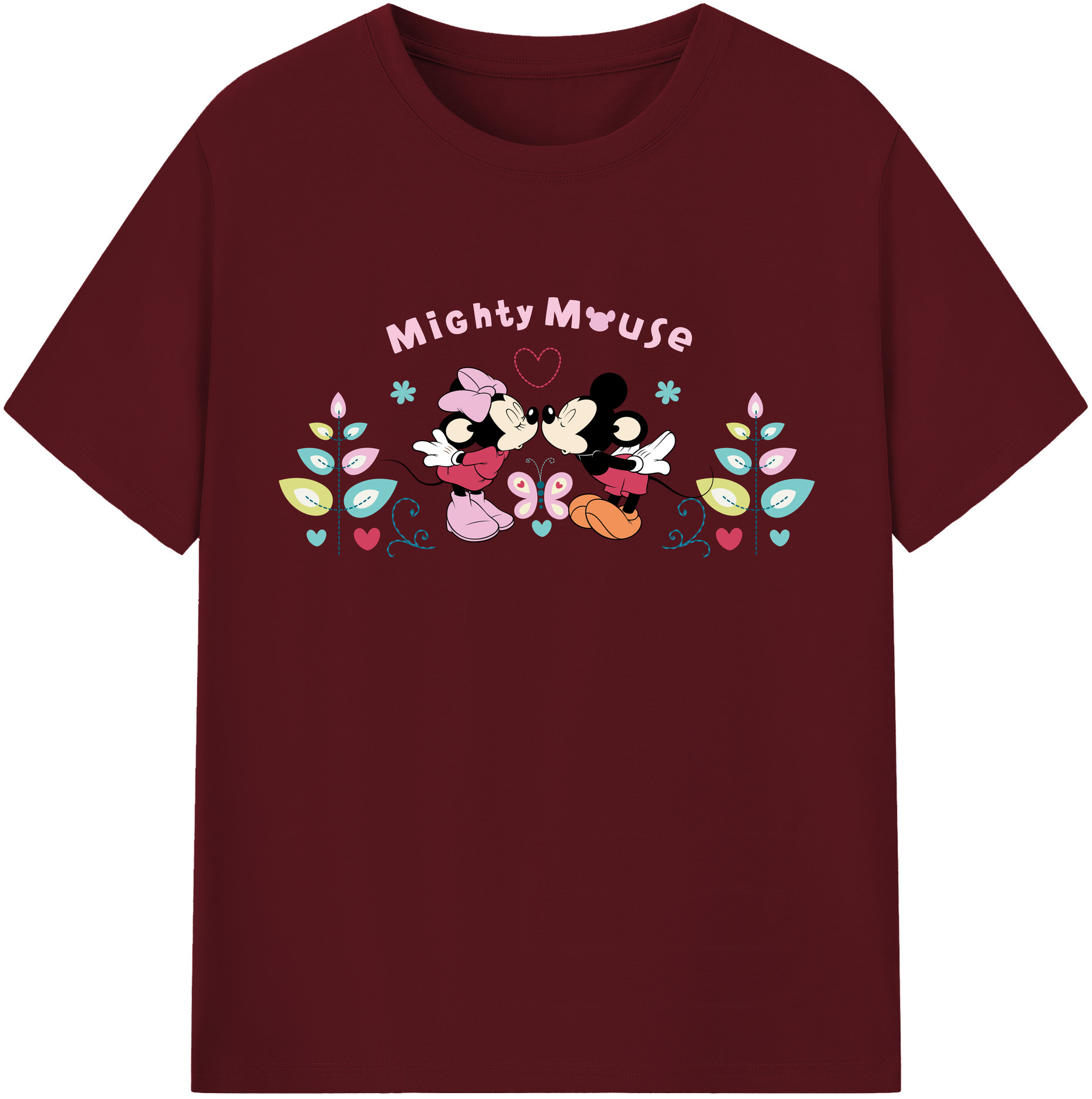 （画像用） ミッキーマウス Mickey Mouse 綿100％半袖Tシャツ（フロントプリント）